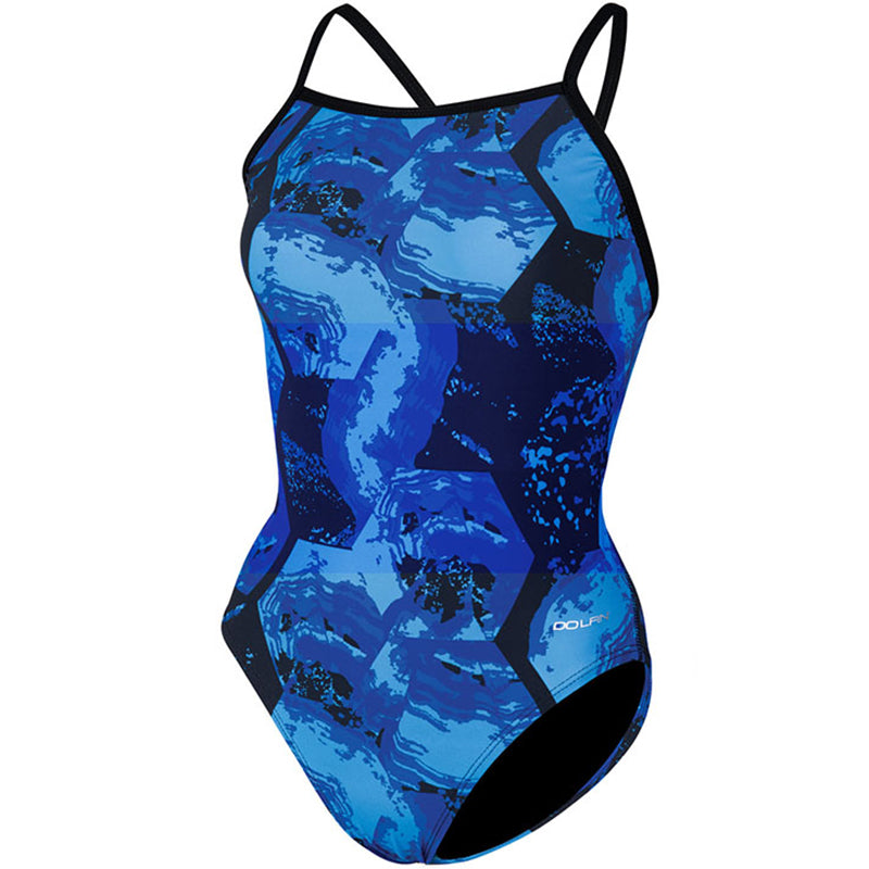 Dolfin - Graphlite Series Rogue V-Back One Piece Swimsuit (Blue)