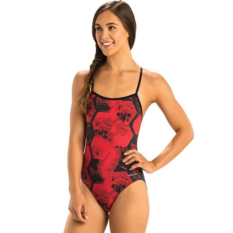 Dolfin - Graphlite Series Rogue V-Back One Piece Swimsuit (Red)