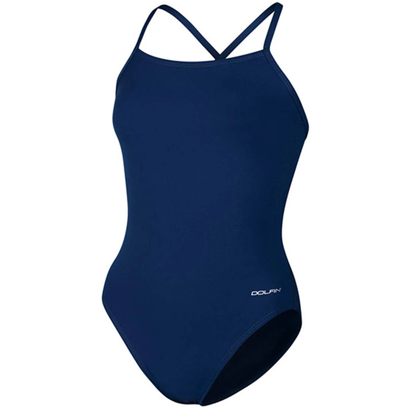 Dolfin - Graphlite Solid Navy Cross Back One Piece Swimsuit
