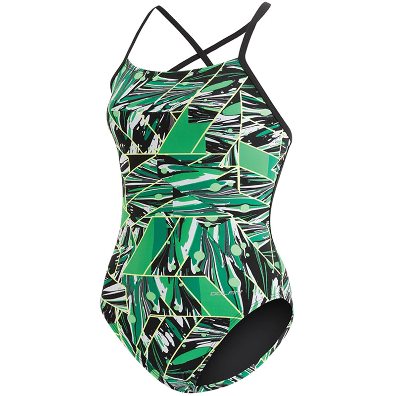 Dolfin - Graphlite Vantage Cross Back Swimsuit - Green