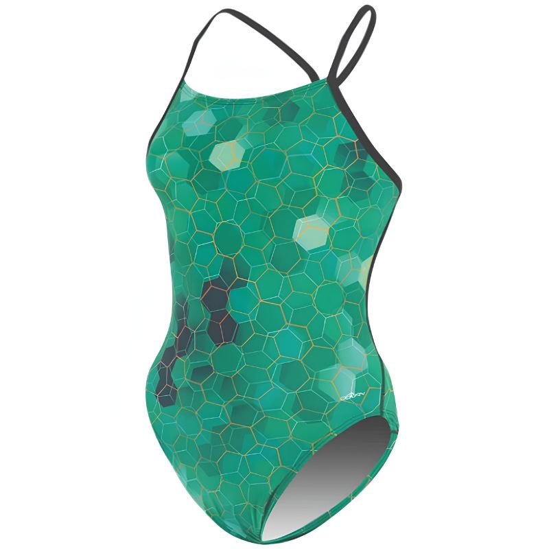 Dolfin - Hornet Cross Back One Piece Green Swimsuit