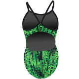 Dolfin - XtraSleek Eco Jolt V-2 Back Swimsuit - Green