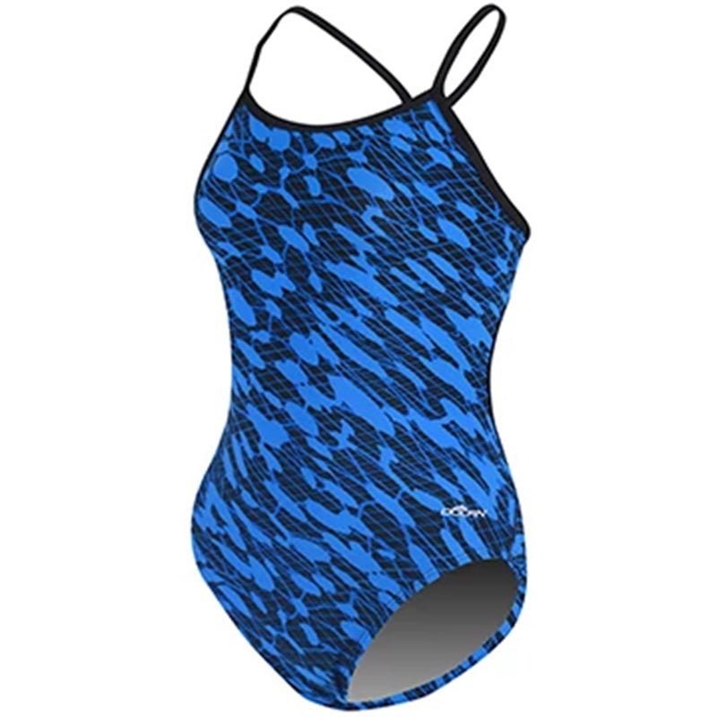 Dolfin - Poly Fusion Matrix String Back Swimsuit - Blue