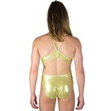 Dolfin - Metallics Gold V2 Back Girls One Piece