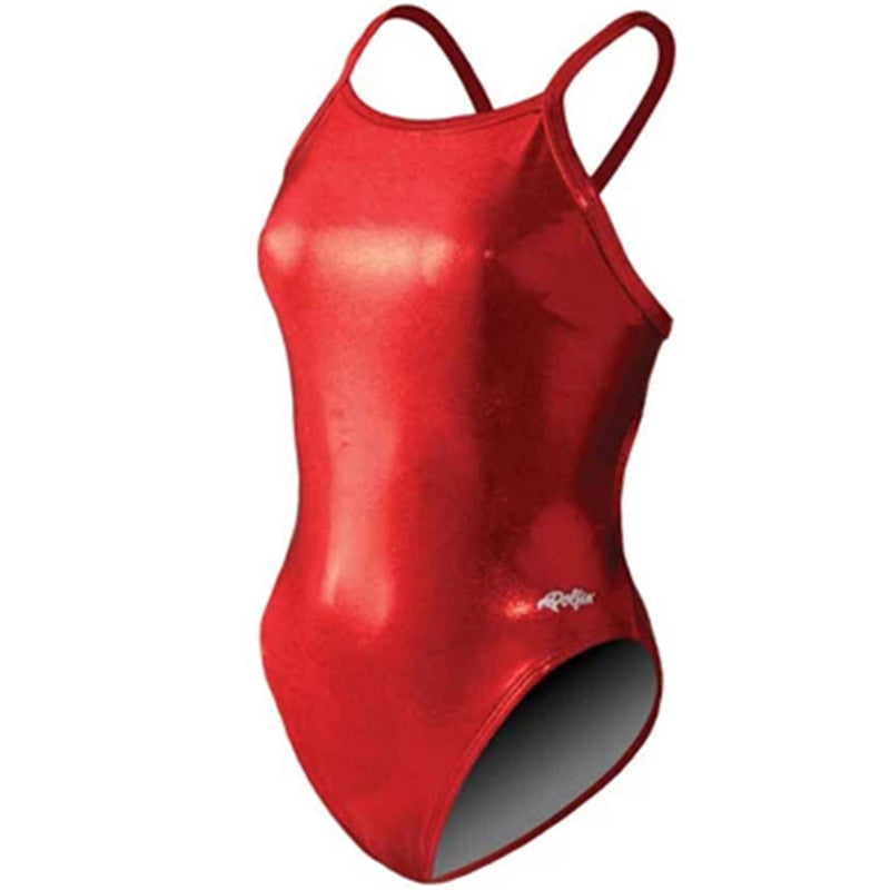 Dolfin - Metallics Red V2 Back Ladies One Piece