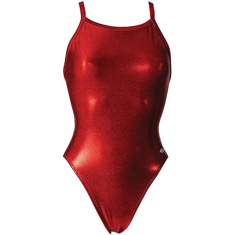 Dolfin - Metallics Red V2 Back Ladies One Piece