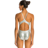 Dolfin - Metallics Silver V2 Back Ladies One Piece