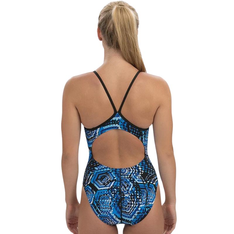 Dolfin - Reliance Hive V-Back Once Piece Swimsuit (Blue)