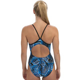 Dolfin - Reliance Hive V-Back Once Piece Swimsuit (Blue)