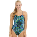 Dolfin - Reliance Hive V-Back Once Piece Swimsuit (Blue/Green)