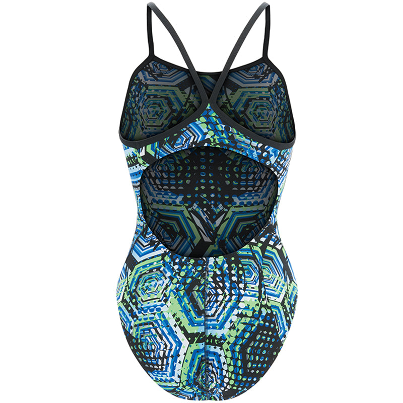 Dolfin - Reliance Hive V-Back Once Piece Swimsuit (Blue/Green)
