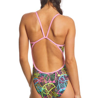 Dolfin Uglies - Graffiti Jungle String Back One Piece Swimsuit