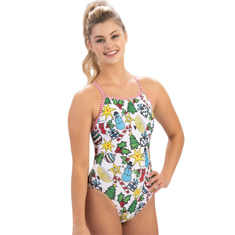 Dolfin Uglies - Holiday Cheer V-2 Back One Piece Swimsuit