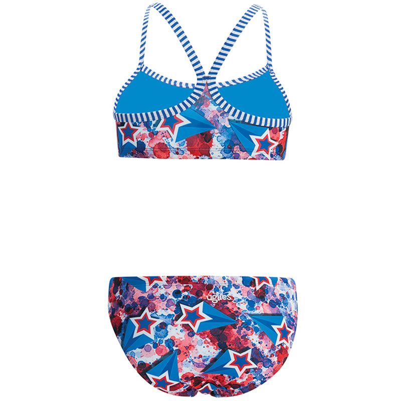 Dolfin Uglies - Liberty Two-Piece Workout Bikini Set (Red/White/Blue)