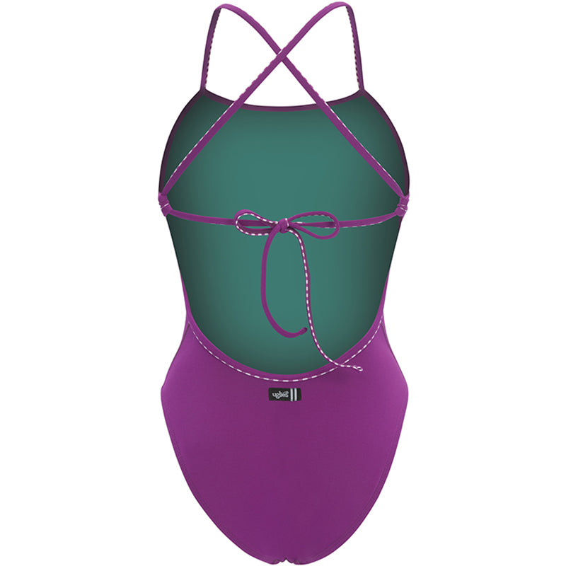 Dolfin Uglies - Revibe Purple Solid Tie Back One Piece Swimsuit