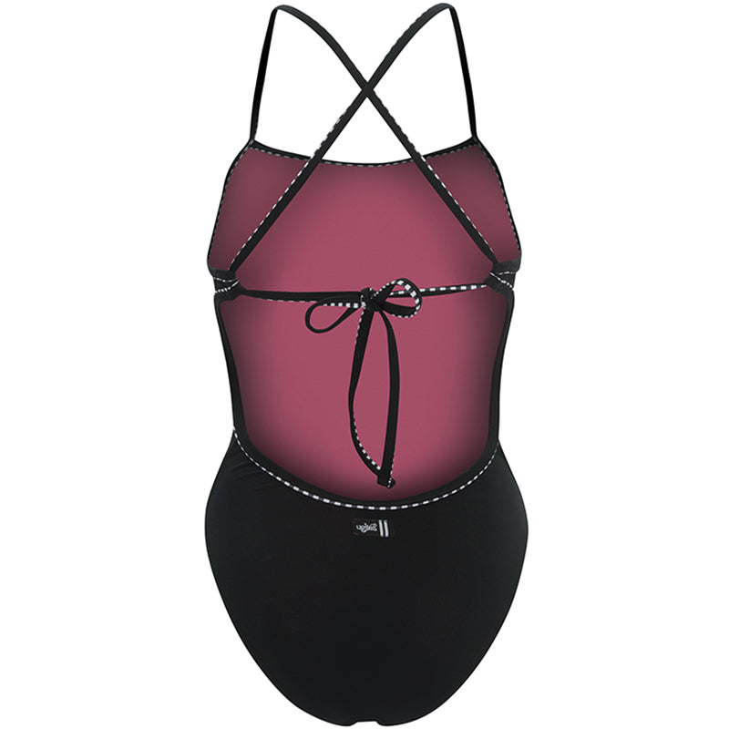 Dolfin Uglies - Revibe Black Solid Tie Back One Piece Swimsuit