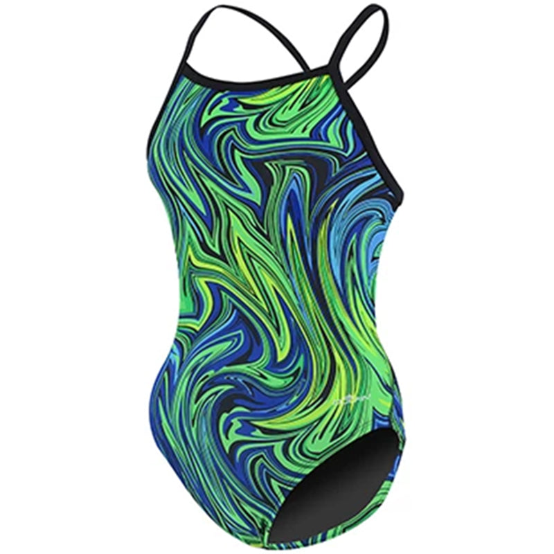 Dolfin - Winners Vanquish V-2 Back One Piece Swimsuit (Blue/Green)