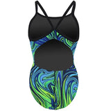 Dolfin - Winners Vanquish V-2 Back One Piece Swimsuit (Blue/Green)