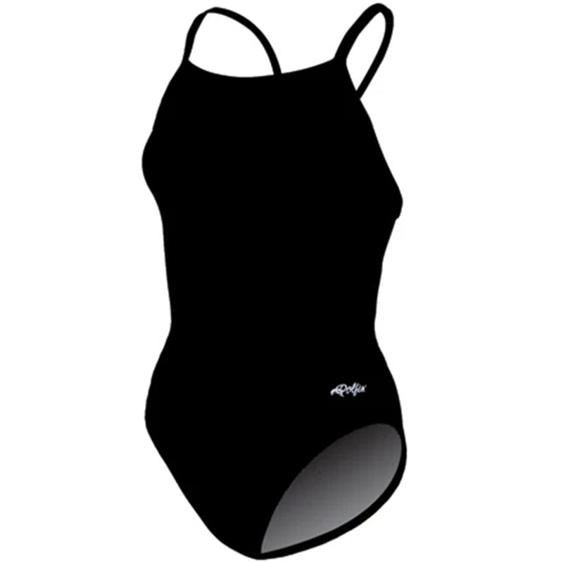 Dolfin - XtraSleek Team Solid Black V-2 Back One Piece Swimsuit