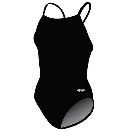 Dolfin - XtraSleek Team Solid Black V-2 Back One Piece Swimsuit