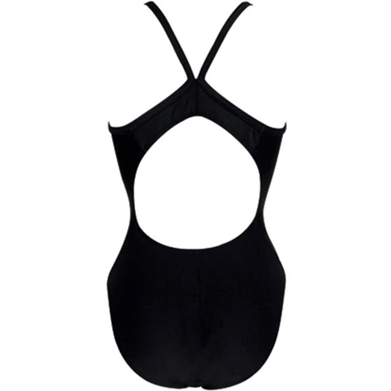 Dolfin - XtraSleek Team Solid Black V-2 Back One Piece Swimsuit