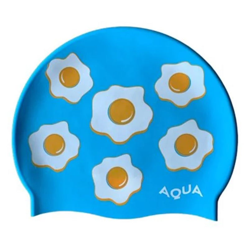 Egg Head - Blue Silicone Swim Hat