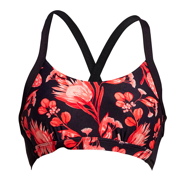 Funkita - Acacia Rose - Ladies Hold Steady Crop Top