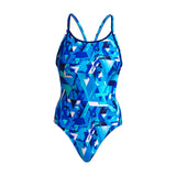Funkita - Bashed Blue - Ladies Diamond Back One Piece