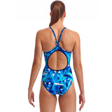 Funkita - Bashed Blue - Ladies Diamond Back One Piece