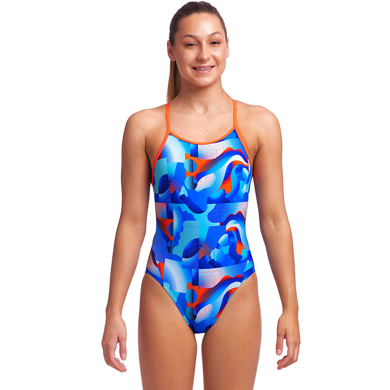Funkita - Battle Blue - Girls Diamond Back One Piece