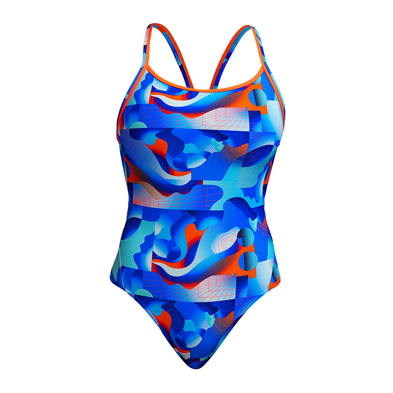 Funkita - Battle Blue - Ladies Diamond Back One Piece