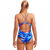 Funkita - Battle Blue - Ladies Diamond Back One Piece