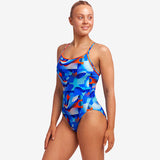 Funkita - Battle Blue - Ladies Diamond Back One Piece