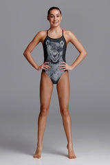Funkita - Bear Bum - Girls Diamond Back One Piece