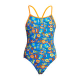 Funkita - Big Cat Bash - Girls Diamond Back One Piece