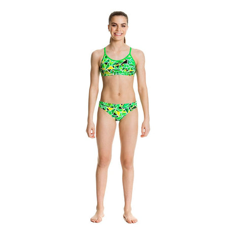 Funkita - Fluro Fracture - Girls Racerback Two Piece