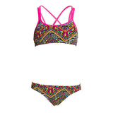 Funkita - Wild Fire - Girls Criss Cross Back Two Piece