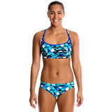 Funkita - Blue Steel - Ladies Bikini Sports Top