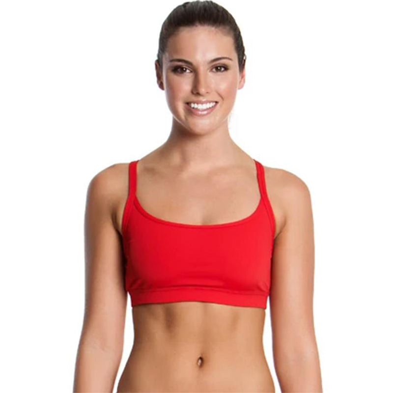 Funkita - Still Red - Ladies Sports Bikini Top – Aqua Swim Supplies