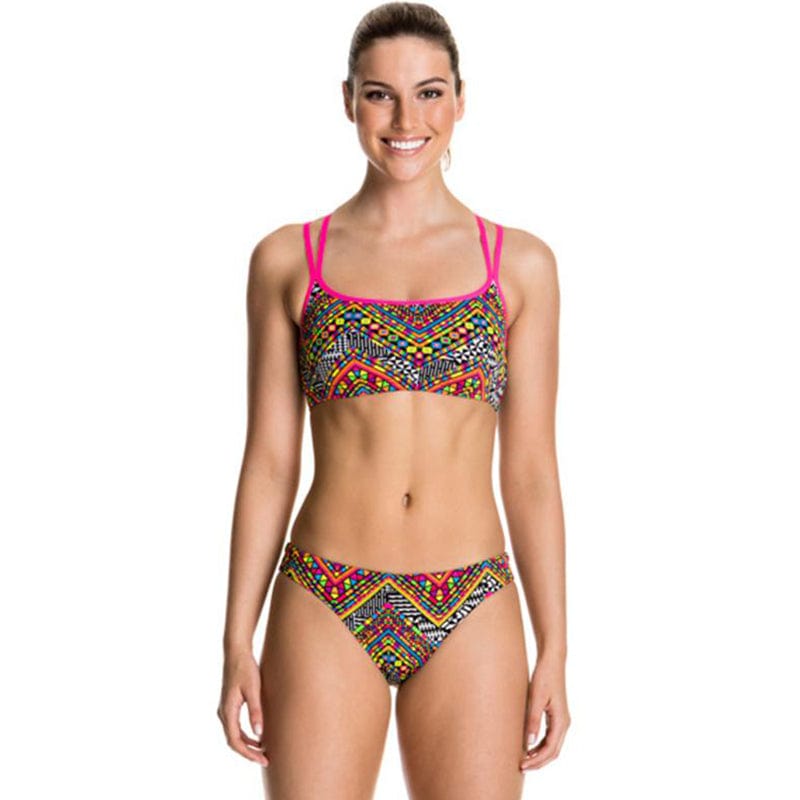 Funkita - Wild Fire - Ladies Bikini Criss Cross Top