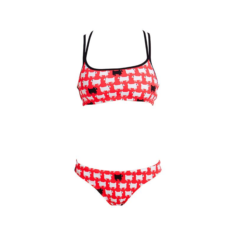 Funkita - Black Sheep - Girls Criss Cross Two Piece