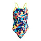 Funkita - Blocked Bars - Girls Diamond Back One Piece