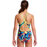 Funkita - Blocked Bars - Girls Diamond Back One Piece