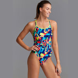 Funkita - Blocked Bars - Ladies Diamond Back One Piece