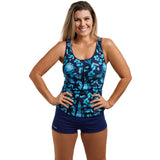 Funkita - Blue Bell - Ladies Zip Front Tankini Top
