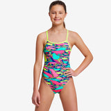 Funkita - Bright Bergs - Girls Eco Single Strap One Piece
