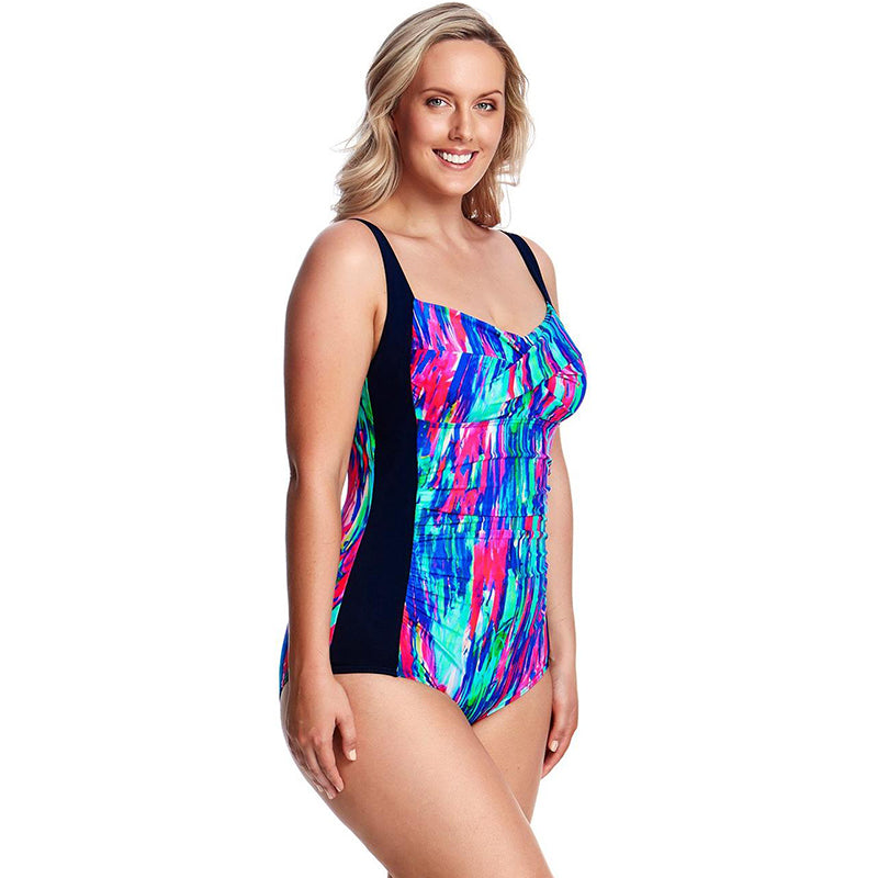 Funkita - Brush Strokes - Ladies Ruched One Piece