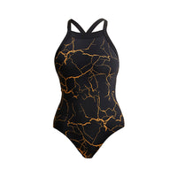 Funkita - Cracked Gold - Ladies Sky Hi One Piece