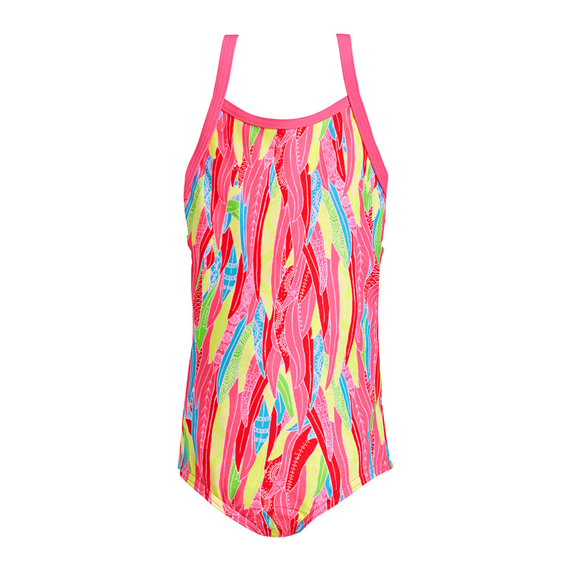 Funkita - Feather Flock - Toddler Girls Eco Printed One Piece