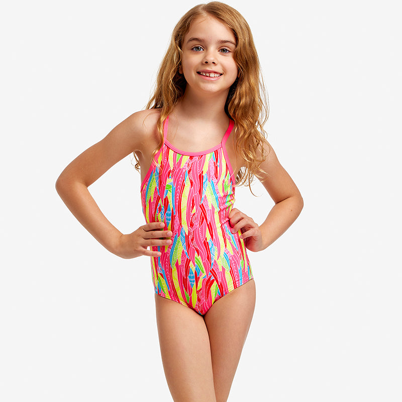 Funkita - Feather Flock - Toddler Girls Eco Printed One Piece